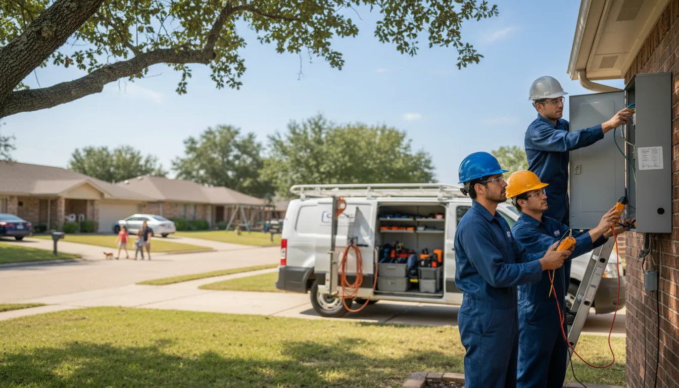 Certified electrician providing emergency electrical services in Conroe, TX